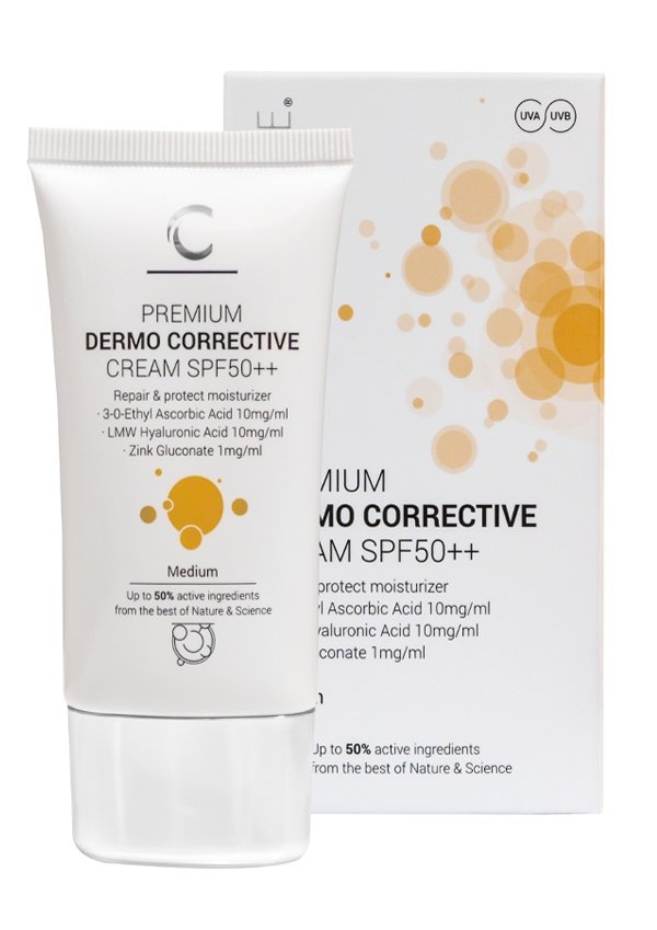PREMIUM DERMO CORRECTIVE Koreguojamasis kremas SPF50++ (MEDIUM)