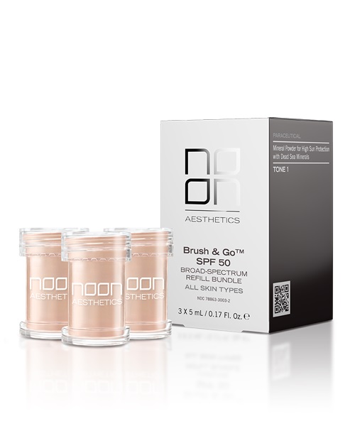 BRUSH&GO MINERAL SUN PROTECTION POWDER SPF 50 ŠEPETĖLIO PAPILDYMAS Apsauga nuo saulės visiems odos tipams