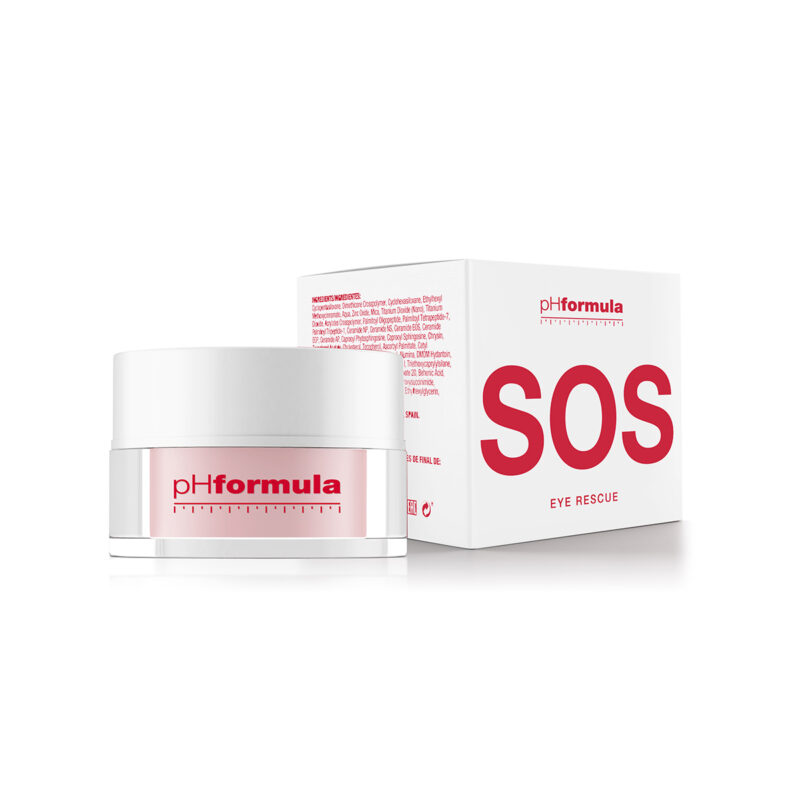 pHformula SOS RESCUE EYE atstatomasis šviesą atspindintis paakių kremas, 15 ml