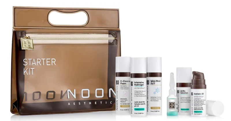 NOON Aesthetics Acne Starter Kit rinkinys probleminei, į aknę linkusiai odai