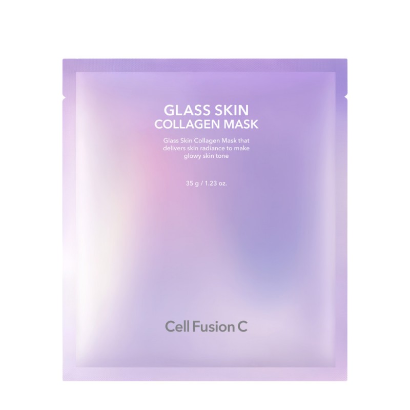 CELL FUSION C Glass Skin Collagen Mask hidrogelinė lakštinė veido kaukė su kolagenu