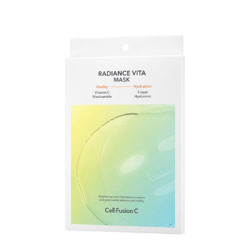 CELL FUSION C Radiance Vita Mask skaistinanti lakštinė veido kaukė, pakuotė