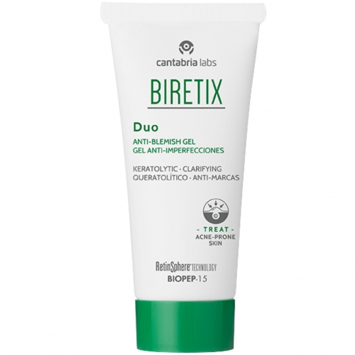 CANTABRIA LABS BIRETIX DUO anti-blemish veido gelio pakuotė